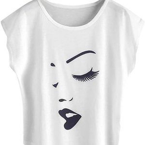 NWOT Female Face Shirt Size M